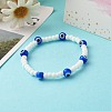 Glass Beads & Handmade Lampwork Beads Stretch Bracelets for Kid BJEW-JB06475-01-2