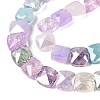 Mixed Styles Electroplate Crackle Glass Beads Strands EGLA-Q135-02A-C01-3