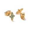 Enamel Star Stud Earrings with 316L Surgical Stainless Steel Pins EJEW-P204-01G-3