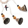 Halloween Theme Iron Bell Pendant Decoration HJEW-JM02476-4