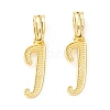 Rack Plating Eco-Friendly Brass Letter Pendants KK-K265-02G-J-1