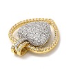 Brass Micro Pave Cubic Zirconia Pendants KK-Q772-08PG-3