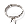 304 Stainless Steel Cuff Ring Components STAS-D372-01P-04-2