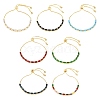 Rectangle Brass Micro Pave Cubic Zirconia Slider Bracelets KK-A305-02G-2