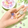 40Pcs 10 Styles Transparent Spray Painted Glass Beads GLAA-YW0003-84-5