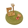 Cat & Carpet & Cat Climber & Cat Food & Cat Food Bowl Resin Mini Model PW-WG0714E-01-1