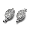 Anti-Tarnish Rhodium Plated 925 Sterling Silver Box Clasps STER-L057-011P-4