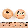 Natural Wood European Beads X-WOOD-S055-16A-3