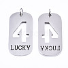 Non-Tarnish 201 Stainless Steel Pendants STAS-T044-220P-4-2