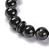 Natural Dyed & Heated Black Agate Beads Stretch Bracelets BJEW-A025-01D-3