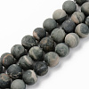 Natural Green Jasper Beads Strands G-S369-008D-A-1