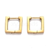 304 Stainless Steel Square Huggie Hoop Earrings STAS-J033-09A-G-1