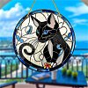 Cat Acrylic Window Hanging Ornaments PW-WG0BCCA-01-3