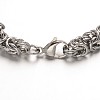 304 Stainless Steel Byzantine Chains Bracelets X-STAS-L149-14-2
