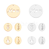 Unicraftale 12Pcs 6 Style 304 Stainless Steel Charms STAS-UN0022-60-1