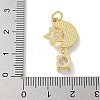 Brass Micro Pave Cubic Zirconia Pendants KK-M300-19G-3