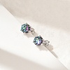 925 Sterling Silver Moissanite Rhinestone Stud Earrings EJEW-U042-05P-04-4