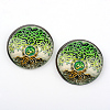 Yoga Theme Glass Cabochons X-GGLA-L011-25mm-32-1