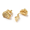 Rack Plating Real 18K Gold Plated Brass Crown Shape Clip-on Earrings EJEW-B034-02G-2