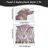 Gorgecraft 2 Sheets 2 Style Owl & Dog Plastic Waterproof Car Window Stickers STIC-GF0001-08-2