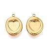 304 Stainless Steel Pendant Cabochon Settings X-STAS-T075-24G-1