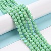 Electroplate Opaque Solid Color Glass Beads Strands EGLA-A044-P3mm-L14-1