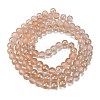 Frosted Transparent Glass Bead Strands GLAA-P065-8mm-05-5