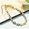 304 Stainless Steel Rhinestone Cup Chain Bracelets for Women BJEW-F488-24G-3