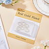 Beebeecraft 8Pcs Brass Hoop Earring Findings ZIRC-BBC0002-15-6