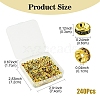 240Pcs 12 Colors Brass Grade A Rhinestone Spacer Beads KK-YW0002-34G-3