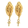 Rack Plating Brass Studs Earrings Finding KK-T072-09G-1