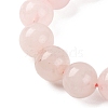 Natural Rose Quartz Beads Stretch Bracelets BJEW-I319-01E-3