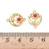 Brass Red Enamel Links KK-L256-19G-3