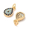 Brass Micro Pave Cubic Zirconia Pendants KK-B102-02G-2