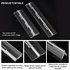 AHADEMAKER 4Pcs 2 Style Transparent Acrylic Hinges FIND-GA0002-40-4