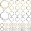 SOFPLATE 80Pcs 2 Color 304 Stainless Steel Leverback Earring Findings STAS-SP0001-17-1