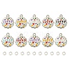 10Pcs Alloy Enamel Pendants ENAM-YW0002-91-1