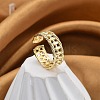 Rack Plating Brass Micro Pave Cubic Zirconia Cuff Finger Rings for Women RJEW-M028-52G-4