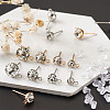 Alloy Crystal Rhinestone Stud Earring Finding EJEW-CD0001-05-15