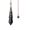 Synthetic Blue Goldstone Dowsing Pendulum Big Pendants PW-WGF0B2B-15-1