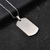 304 Stainless Steel Blank Pendant Necklaces NJEW-P329-04A-P-2
