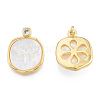 Natural Freshwater Shell Pendants KK-N233-430-1