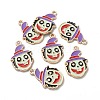 Halloween Light Gold Tone Alloy Enamel Pendants ENAM-P247-05KCG-3