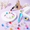 100Pcs UV Plating Transparent Acrylic European Beads TACR-TA0001-93B-7