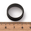 201 Stainless Steel Grooved Finger Ring Settings STAS-TAC0001-10A-B-4