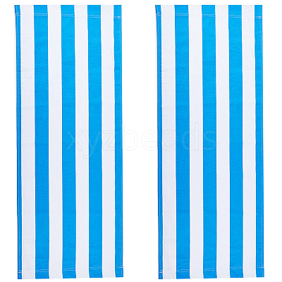 2Pcs Stripe Pattern Canvas Cloth Chair Replacement FIND-GF0007-72C-1