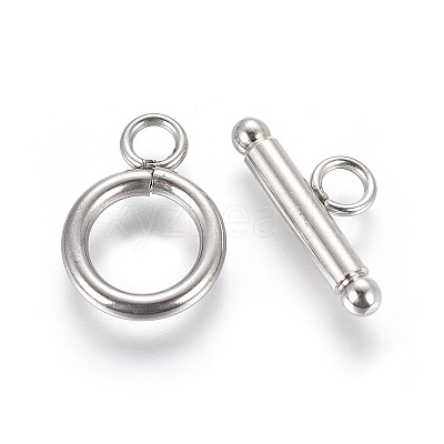 Non-Tarnish 304 Stainless Steel Toggle Clasps LS-STAS-G204-01A-P-1
