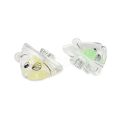 10Pcs Transparent Luminous Acrylic Pendants TACR-FP0001-02A-1