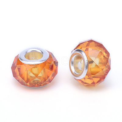 Handmade Glass European Beads GPDL25Y-44-1