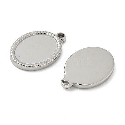 304 Stainless Steel Pendant Cabochon Settings STAS-D127-18B-P-1